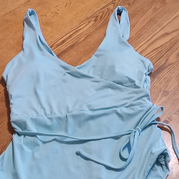 Andie Womens Bathing Suit SMALL LIGHT SKY BLUE BELMAR Swimwear One Piece CABANA - Picture 6 of 9